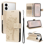 Custodia per telefono in pelle con motivo in rilievo albero e gatto, For Galaxy S26 Edge 5G, For Galaxy S26 Ultra 5G