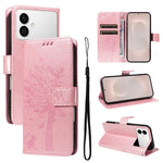 Custodia per telefono in pelle con motivo in rilievo albero e gatto, For Galaxy S26 Edge 5G, For Galaxy S26 Ultra 5G
