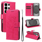 Custodia per telefono in pelle con motivo in rilievo albero e gatto, For Galaxy S26 Edge 5G, For Galaxy S26 Ultra 5G