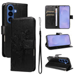 Custodia per telefono in pelle con motivo in rilievo albero e gatto, For Galaxy S26 FE 5G, For Galaxy S26+ 5G