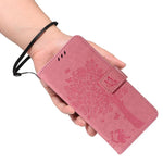 Custodia per telefono in pelle con motivo in rilievo albero e gatto, For Galaxy S26 FE 5G, For Galaxy S26+ 5G