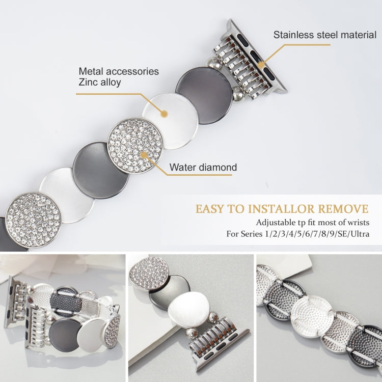 Cinturino per orologio in metallo con catena in lega, For Apple Watch 46mm / 49mm / 45mm / 44mm, For Apple Watch 42mm / 41mm / 40mm / 38mm