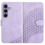 YX0060 Custodia in pelle per telefono con testa di elefante in rilievo e cordino, For Samsung Galaxy S26 5G, For Samsung Galaxy S25 FE 5G, For Samsung Galaxy S25 5G