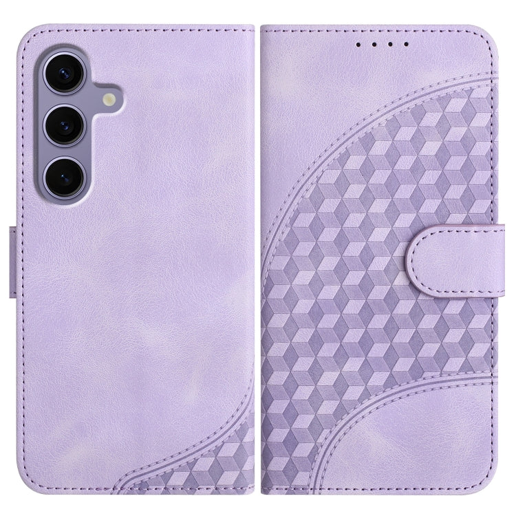 YX0060 Custodia in pelle per telefono con testa di elefante in rilievo e cordino, For Samsung Galaxy S26 5G, For Samsung Galaxy S25 FE 5G, For Samsung Galaxy S25 5G