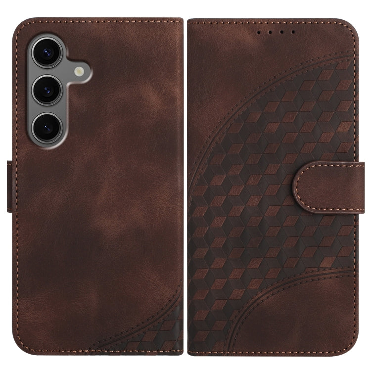 YX0060 Custodia in pelle per telefono con testa di elefante in rilievo e cordino, For Samsung Galaxy S25+ 5G, For Samsung Galaxy S25 Ultra 5G