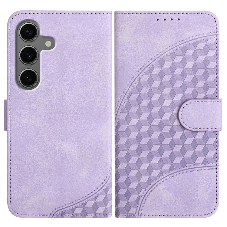 YX0060 Custodia in pelle per telefono con testa di elefante in rilievo e cordino, For Samsung Galaxy S25+ 5G, For Samsung Galaxy S25 Ultra 5G