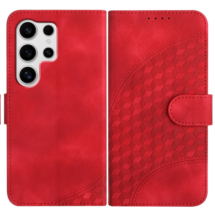 YX0060 Custodia in pelle per telefono con testa di elefante in rilievo e cordino, For Samsung Galaxy S25+ 5G, For Samsung Galaxy S25 Ultra 5G