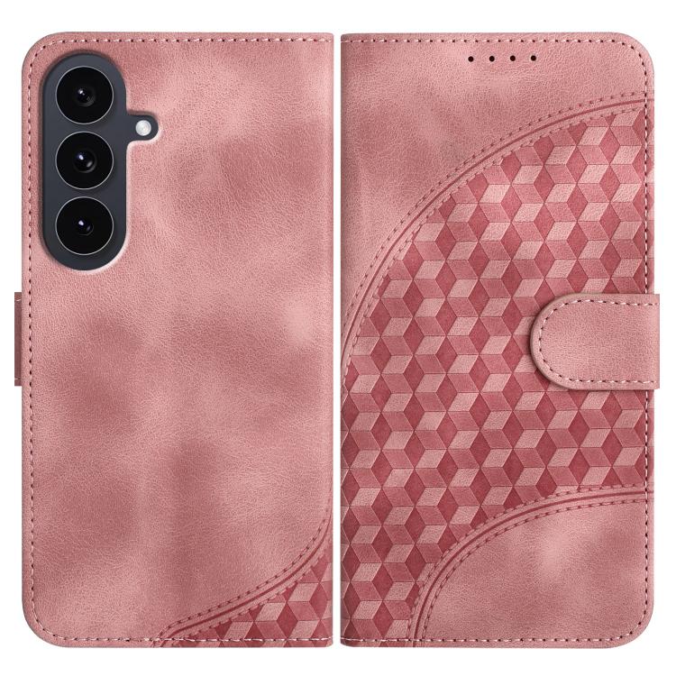 YX0060 Custodia in pelle per telefono con testa di elefante in rilievo e cordino, For Samsung Galaxy S26 5G, For Samsung Galaxy S25 FE 5G, For Samsung Galaxy S25 5G