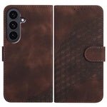 YX0060 Custodia in pelle per telefono con testa di elefante in rilievo e cordino, For Samsung Galaxy S26 5G, For Samsung Galaxy S25 FE 5G, For Samsung Galaxy S25 5G