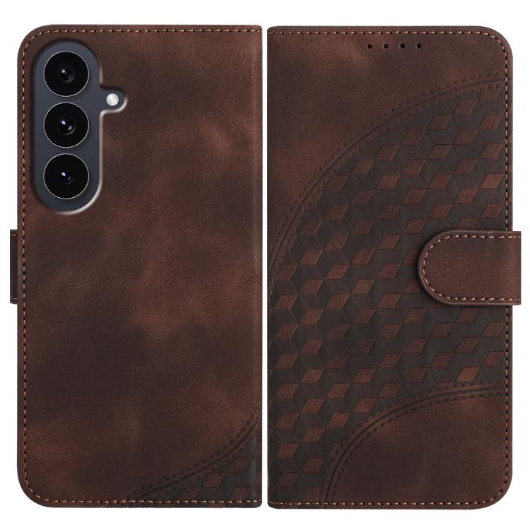 YX0060 Custodia in pelle per telefono con testa di elefante in rilievo e cordino, For Samsung Galaxy S26 5G, For Samsung Galaxy S25 FE 5G, For Samsung Galaxy S25 5G