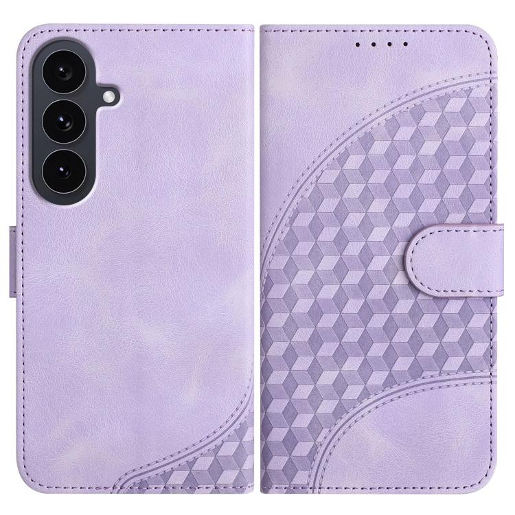 YX0060 Custodia in pelle per telefono con testa di elefante in rilievo e cordino, For Samsung Galaxy S26 5G, For Samsung Galaxy S25 FE 5G, For Samsung Galaxy S25 5G