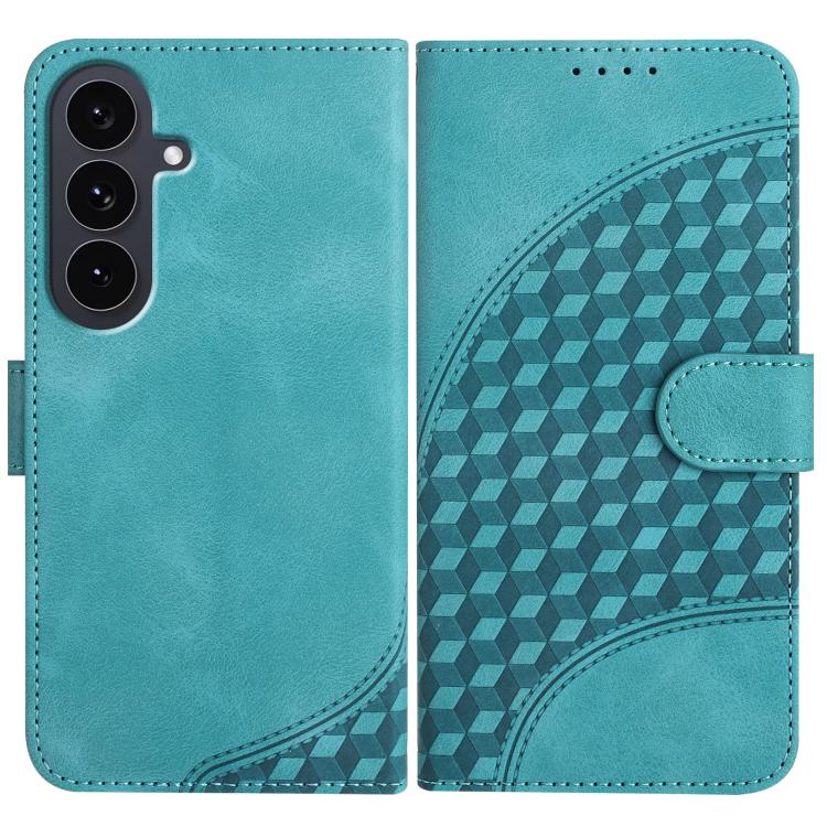 YX0060 Custodia in pelle per telefono con testa di elefante in rilievo e cordino, For Samsung Galaxy S26 5G, For Samsung Galaxy S25 FE 5G, For Samsung Galaxy S25 5G