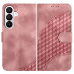YX0060 Custodia in pelle per telefono con testa di elefante in rilievo e cordino, For Samsung Galaxy S26 5G, For Samsung Galaxy S25 FE 5G, For Samsung Galaxy S25 5G