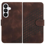 YX0060 Custodia in pelle per telefono con testa di elefante in rilievo e cordino, For Samsung Galaxy S26 5G, For Samsung Galaxy S25 FE 5G, For Samsung Galaxy S25 5G