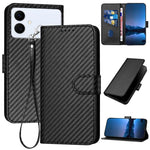 YX0070 Custodia per telefono in pelle con fibbia in fibra di carbonio e cordino, For Galaxy S26 FE 5G, For Samsung Galaxy S26 Edge 5G, For Samsung Galaxy S26 Ultra 5G
