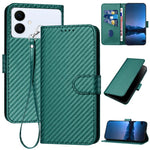 YX0070 Custodia per telefono in pelle con fibbia in fibra di carbonio e cordino, For Galaxy S26 FE 5G, For Samsung Galaxy S26 Edge 5G, For Samsung Galaxy S26 Ultra 5G