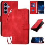 YX0080 Custodia per telefono in pelle con motivo a farfalla in rilievo e cordino, For Samsung Galaxy S25 FE 5G, For Samsung Galaxy S25 5G, For Samsung Galaxy S25+ 5G, For Samsung Galaxy S25 Ultra 5G