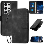 YX0080 Custodia per telefono in pelle con motivo a farfalla in rilievo e cordino, For Samsung Galaxy S25 FE 5G, For Samsung Galaxy S25 5G, For Samsung Galaxy S25+ 5G, For Samsung Galaxy S25 Ultra 5G