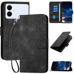YX0080 Custodia per telefono in pelle con motivo a farfalla in rilievo e cordino, For Galaxy S26 FE 5G, For Samsung Galaxy S26 Edge 5G, For Samsung Galaxy S26 Ultra 5G, For Samsung Galaxy S26 5G