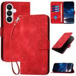 YX0080 Custodia per telefono in pelle con motivo a farfalla in rilievo e cordino, For Galaxy S26 FE 5G, For Samsung Galaxy S26 Edge 5G, For Samsung Galaxy S26 Ultra 5G, For Samsung Galaxy S26 5G