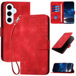 YX0080 Custodia per telefono in pelle con motivo a farfalla in rilievo e cordino, For Galaxy S26 FE 5G, For Samsung Galaxy S26 Edge 5G, For Samsung Galaxy S26 Ultra 5G, For Samsung Galaxy S26 5G