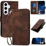 YX0080 Custodia per telefono in pelle con motivo a farfalla in rilievo e cordino, For Galaxy S26 FE 5G, For Samsung Galaxy S26 Edge 5G, For Samsung Galaxy S26 Ultra 5G, For Samsung Galaxy S26 5G