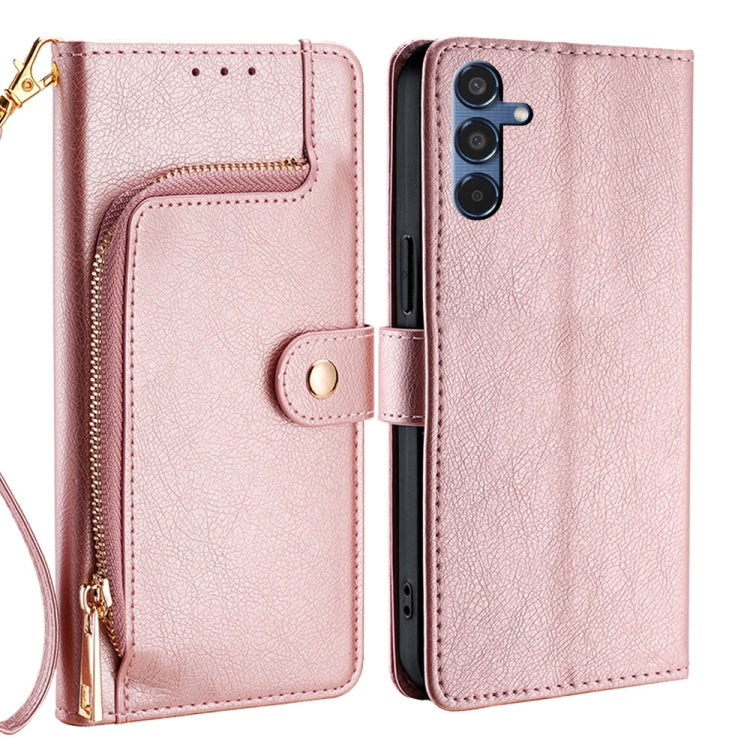 Custodia per telefono in pelle con cerniera, For Galaxy A57 5G, For Galaxy A37 5G, For Samsung Galaxy A17 5G, For Samsung Galaxy F06 5G, For Samsung Galaxy M35 5G, For Samsung Galaxy Xcover 7 Pro 5G