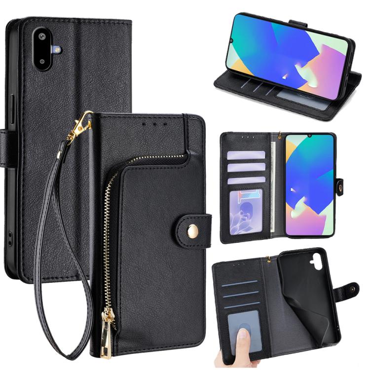 Custodia per telefono in pelle con cerniera, For Galaxy A57 5G, For Galaxy A37 5G, For Samsung Galaxy A17 5G, For Samsung Galaxy F06 5G, For Samsung Galaxy M35 5G, For Samsung Galaxy Xcover 7 Pro 5G