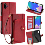 Custodia per telefono in pelle con cerniera, For Galaxy A57 5G, For Galaxy A37 5G, For Samsung Galaxy A17 5G, For Samsung Galaxy F06 5G, For Samsung Galaxy M35 5G, For Samsung Galaxy Xcover 7 Pro 5G