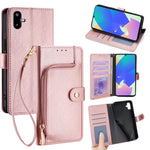 Custodia per telefono in pelle con cerniera, For Galaxy A57 5G, For Galaxy A37 5G, For Samsung Galaxy A17 5G, For Samsung Galaxy F06 5G, For Samsung Galaxy M35 5G, For Samsung Galaxy Xcover 7 Pro 5G