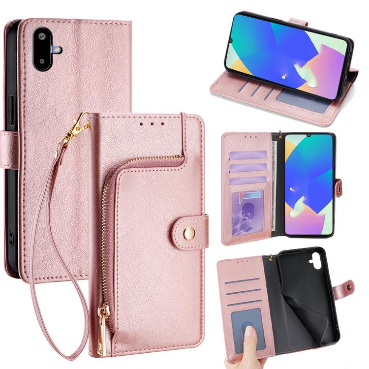 Custodia per telefono in pelle con cerniera, For Galaxy A57 5G, For Galaxy A37 5G, For Samsung Galaxy A17 5G, For Samsung Galaxy F06 5G, For Samsung Galaxy M35 5G, For Samsung Galaxy Xcover 7 Pro 5G