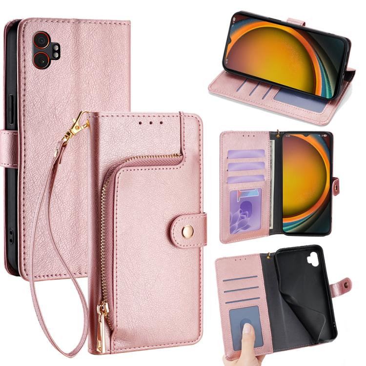 Custodia per telefono in pelle con cerniera, For Galaxy A57 5G, For Galaxy A37 5G, For Samsung Galaxy A17 5G, For Samsung Galaxy F06 5G, For Samsung Galaxy M35 5G, For Samsung Galaxy Xcover 7 Pro 5G