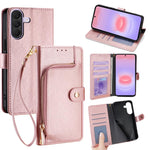 Custodia per telefono in pelle con cerniera, For Galaxy A57 5G, For Galaxy A37 5G, For Samsung Galaxy A17 5G, For Samsung Galaxy F06 5G, For Samsung Galaxy M35 5G, For Samsung Galaxy Xcover 7 Pro 5G