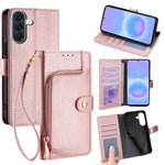Custodia per telefono in pelle con cerniera, For Galaxy A57 5G, For Galaxy A37 5G, For Samsung Galaxy A17 5G, For Samsung Galaxy F06 5G, For Samsung Galaxy M35 5G, For Samsung Galaxy Xcover 7 Pro 5G
