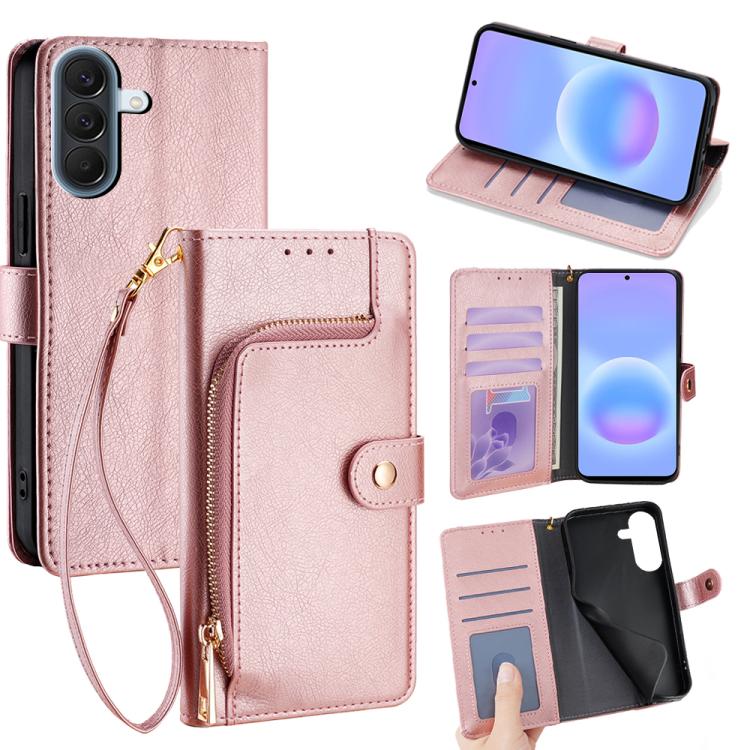 Custodia per telefono in pelle con cerniera, For Galaxy A57 5G, For Galaxy A37 5G, For Samsung Galaxy A17 5G, For Samsung Galaxy F06 5G, For Samsung Galaxy M35 5G, For Samsung Galaxy Xcover 7 Pro 5G
