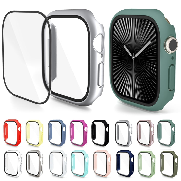 Cassa dell'orologio con pellicola temperata integrata nel PC, For Apple Watch Series 10 / 11 42mm
