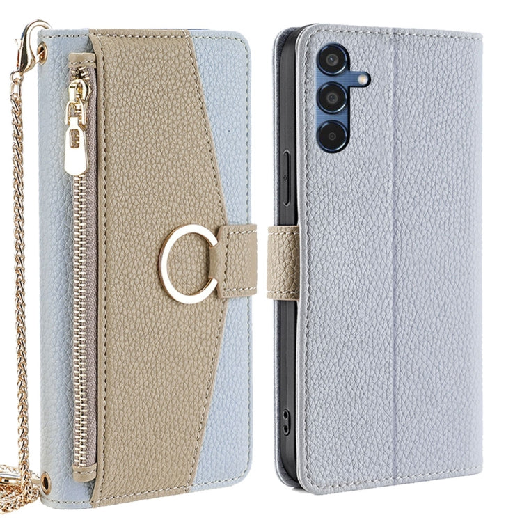 Custodia per telefono in pelle con texture Litchi a tracolla, For Samsung Galaxy M35 5G, For Samsung Galaxy Xcover 7 Pro 5G