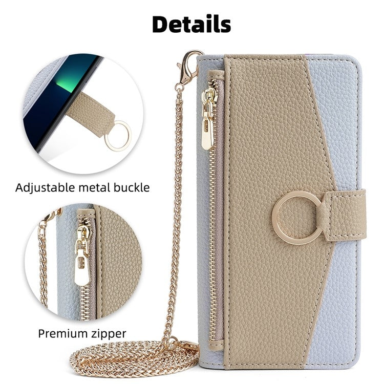 Custodia per telefono in pelle con texture Litchi a tracolla, For Samsung Galaxy M35 5G, For Samsung Galaxy Xcover 7 Pro 5G