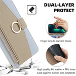 Custodia per telefono in pelle con texture Litchi a tracolla, For Samsung Galaxy M35 5G, For Samsung Galaxy Xcover 7 Pro 5G