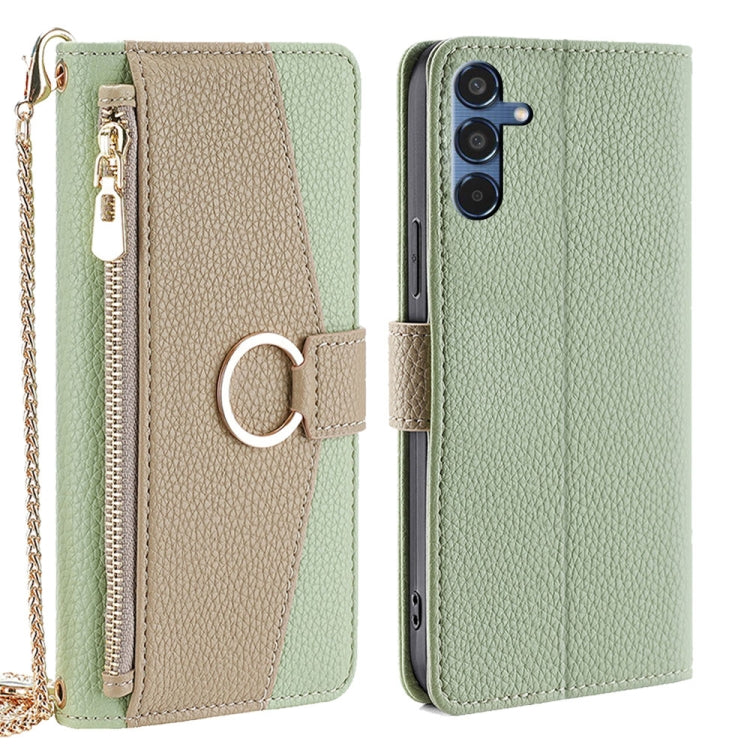 Custodia per telefono in pelle con texture Litchi a tracolla, For Samsung Galaxy M35 5G, For Samsung Galaxy Xcover 7 Pro 5G