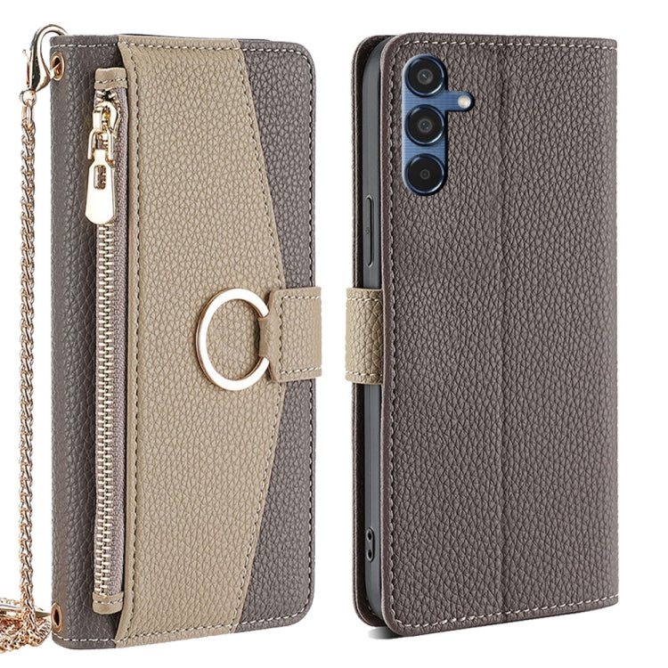 Custodia per telefono in pelle con texture Litchi a tracolla, For Samsung Galaxy M35 5G, For Samsung Galaxy Xcover 7 Pro 5G