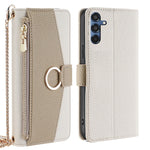 Custodia per telefono in pelle con texture Litchi a tracolla, For Samsung Galaxy M35 5G, For Samsung Galaxy Xcover 7 Pro 5G