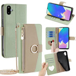 Custodia per telefono in pelle con texture Litchi a tracolla, For Galaxy A57 5G, For Galaxy A37 5G, For Samsung Galaxy A17 5G, For Samsung Galaxy F06 5G