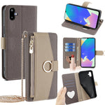 Custodia per telefono in pelle con texture Litchi a tracolla, For Galaxy A57 5G, For Galaxy A37 5G, For Samsung Galaxy A17 5G, For Samsung Galaxy F06 5G