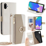 Custodia per telefono in pelle con texture Litchi a tracolla, For Galaxy A57 5G, For Galaxy A37 5G, For Samsung Galaxy A17 5G, For Samsung Galaxy F06 5G