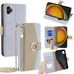 Custodia per telefono in pelle con texture Litchi a tracolla, For Samsung Galaxy M35 5G, For Samsung Galaxy Xcover 7 Pro 5G