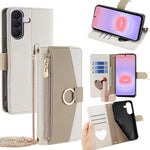 Custodia per telefono in pelle con texture Litchi a tracolla, For Galaxy A57 5G, For Galaxy A37 5G, For Samsung Galaxy A17 5G, For Samsung Galaxy F06 5G