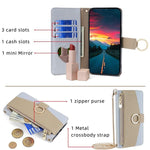 Custodia per telefono in pelle con texture Litchi a tracolla, For Galaxy A57 5G, For Galaxy A37 5G, For Samsung Galaxy A17 5G, For Samsung Galaxy F06 5G