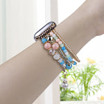 Cinturino per orologio con catena a quattro file di perline di rame, For Apple Watch 46mm / 49mm / 45mm / 44mm, For Apple Watch 42mm / 41mm / 40mm / 38mm