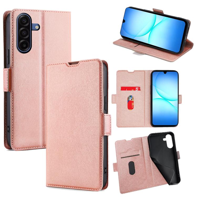 Custodia per telefono in pelle con fibbia laterale ultra sottile e flip orizzontale, For Galaxy A57 5G, For Galaxy A37 5G, For Samsung Galaxy A17 5G, For Samsung Galaxy F06 5G, For Samsung Galaxy M35 5G, For Samsung Galaxy Xcover 7 Pro 5G